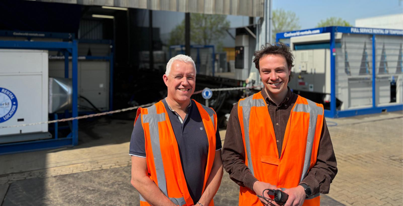 Lars Meeuwisse student MSc, Sustainable Energy Technology at TU Delft (right) and Paul Bruijstens Director of Operations at Coolworld.